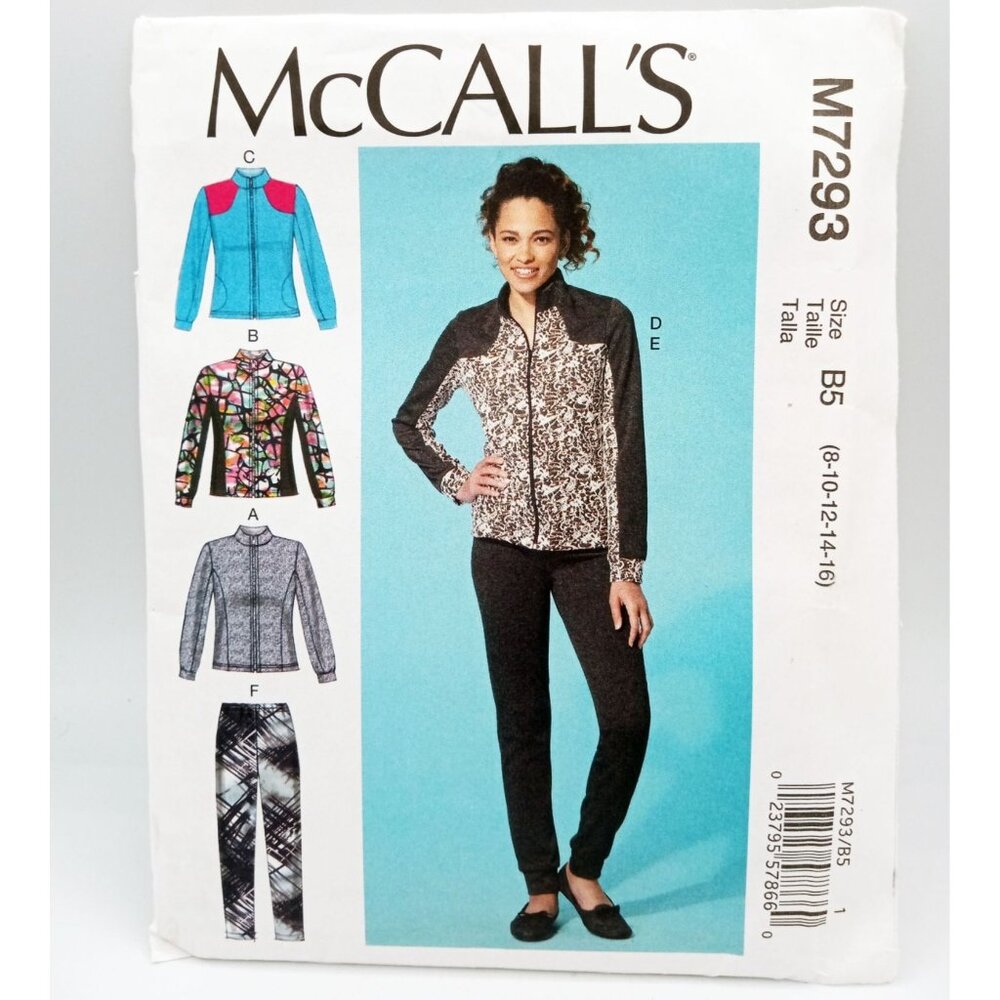 McCalls Pattern M7293 Size B5 8-16 Misses Jacket and Pants Clothing 2015 Uncut